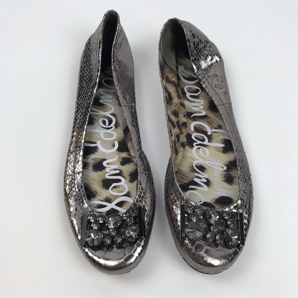 Sam Edelman 11M Caper Pewter Jeweled Snake… - Picture 3 of 8